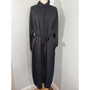 Anne Klein Shirt Dress Womens Larger Black Whimsigoth Witchy‎